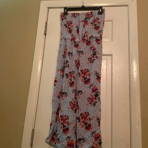 Floral strapless jumper